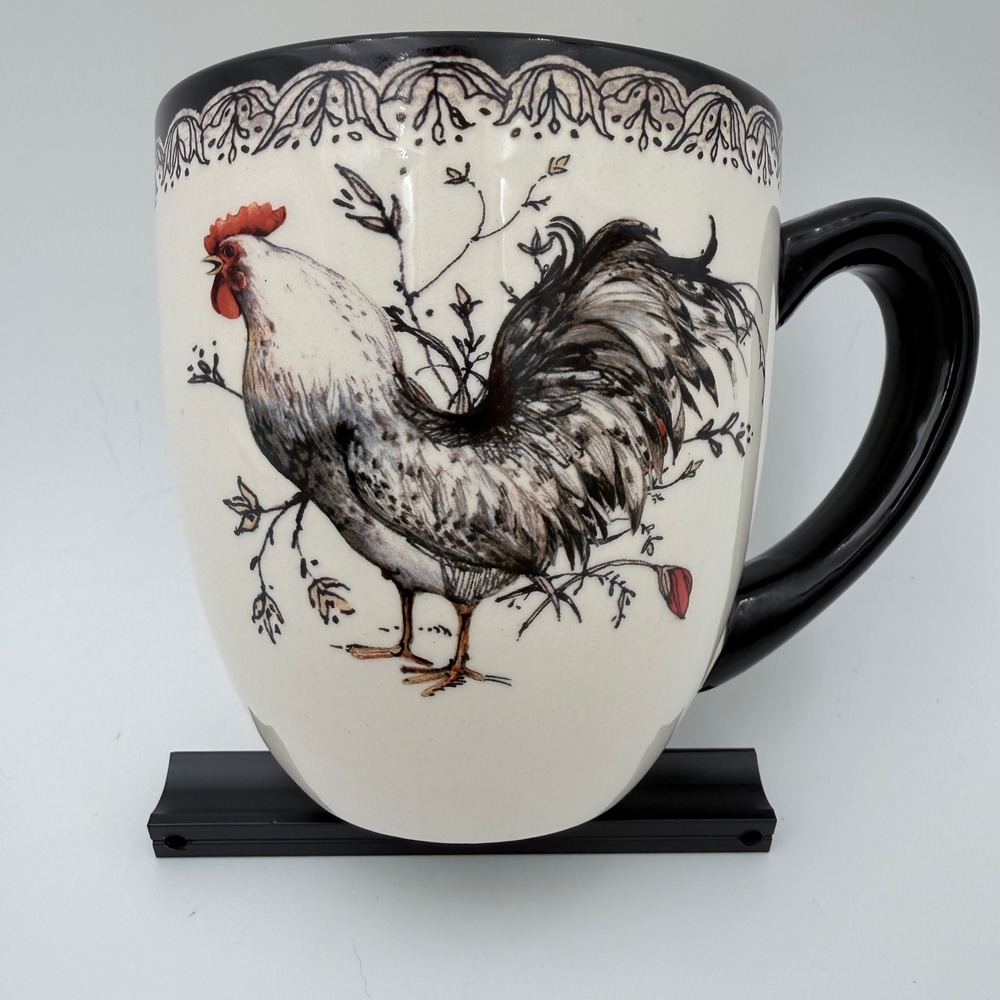 Cracker Barrel Rooster Mug Susan Winget Stoneware Farmhouse Coffee Cup